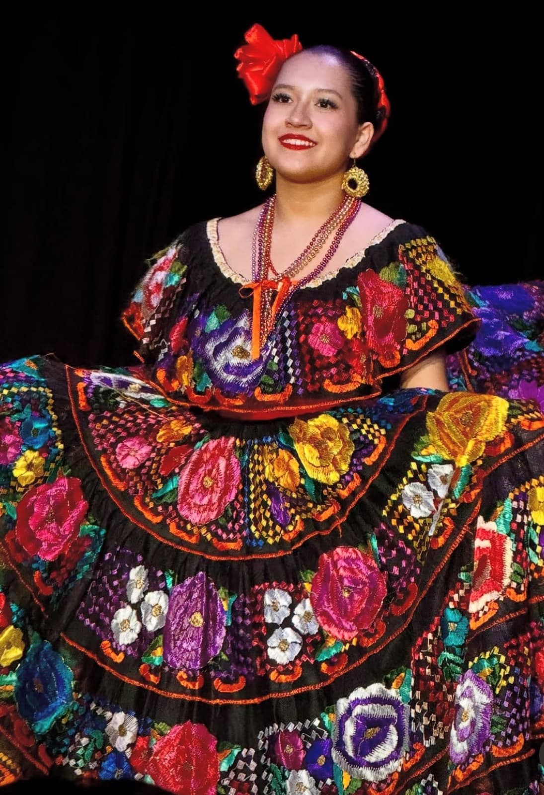 The embroidered flowers of Chiapaneca